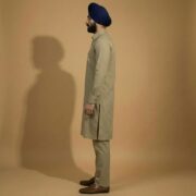 Stone Olive Beige Kurta Pajama - Image 2